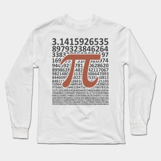 Digits of Pi, Pi Day Math Long Sleeve T-Shirt